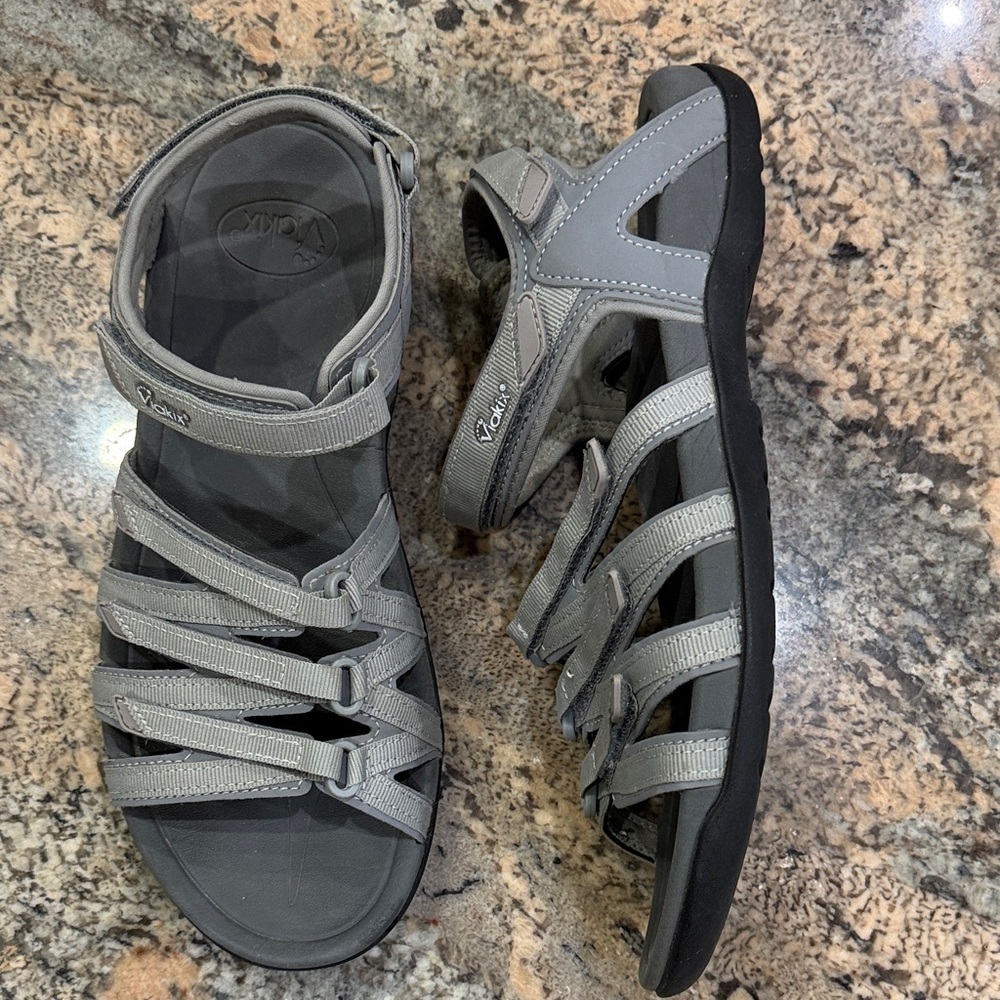 Ryka Women’s Grey Strappy Comfort Sandals